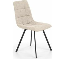 Halmar Krzesło K402 beżowe tapicerowane z przeszyciami do salonu HALMAR | V-CH-K/402-KR-BEZOWY | 5905248119345