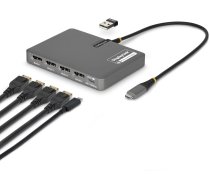 Stacja/replikator StarTech STARTECH.COM USB-C do stacji roboczej z 4 monitorami Adapter 4K 60Hz DisplayPort 140W PD Passthrough USB do klawiatury i myszy TAA | QUAD-USB-DP-ADAPT | 0065030915908