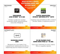 HP Omen 17-db1005nw - Ryzen AI 7 350 | 17,3''-FHD-144Hz | 16GB | 1TB | Win11Home | RTX5050 | C3BX9EA | 0199485516424