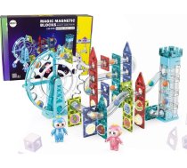 LeanToys Świecąca Zjeżdżalnia Dla Kulek Klocki Magnetyczne Winda Diabelskie Koło 129 Elementów LEAN Toys | 14648 | 5905515351034