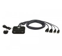 Aten | 2-Port USB FHD HDMI Cable KVM Switch | CS22HF | CS22HF-AT | 4710469341304