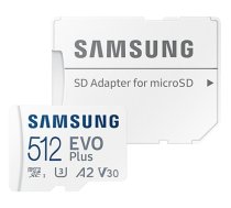 Samsung EVO Plus/micro SDXC/512 GB/UHS-I U3 / trieda 10/+ adaptér/biela | MB-MC512SA/EU | 8806095420110 | RF-SDMIC-SAM-152