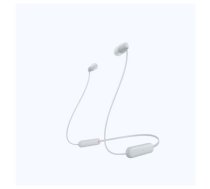 Sony WI-C100 Bluetooth Wireless In-Ear Headphones, BT 5.0, Remote Control, White EU | WIC100W.CE7 | 4548736133891