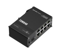 Teltonika | Industrial Switch | TSW040 | Unmanaged | DIN rail mountable | 10/100 Mbps (RJ-45) ports quantity 8 | PoE+ ports quantity 8 | Power supply type 2-pin industrial DC power socket | TSW040000000 | 4779051841448