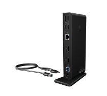 ICY BOX IB-DK2251AC Vielinis USB 3.2 Gen 2 Type-A Juoda
