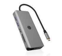 ICY BOX IB-DK4061-CPD Vielinis USB 3.2 Gen 1 (3.1 Gen 1) Type-C Pilka