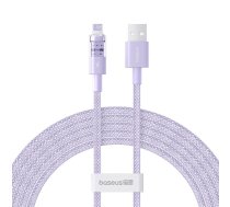 Baseus Gem USB ir IP 2,4A greitojo įkrovimo kabelis 2 m violetinė