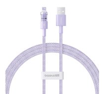 Baseus Gem USB ir IP 2,4A greitojo įkrovimo kabelis 1 m violetinė