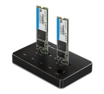Qoltec 50310 Disko dokas 2x SSD M.2 SATA | NGFF | C tipo USB