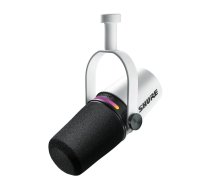 Shure MV7+-W - mikrofonas su XLR/USB-C jungtimi, baltos spalvos