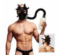 XR Brands Intimate Inhaler Gas Mask Black & White with Adjustable Straps