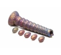XR Brands Deep Invader Silicone Tentacle with Removable Eggs, Multicolor