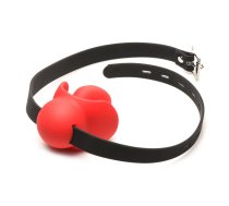 XR Brands Gag Order Silicone Ball Mouthguard Red Adjustable Strap 3.8”