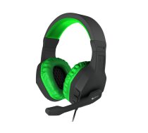 Genesis Argon 200 žaidimų ausinės su mikrofonu (Juoda, Žalia)