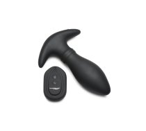 XR Brands Rim Slide Silicone Plug with Sliding & Vibration Black