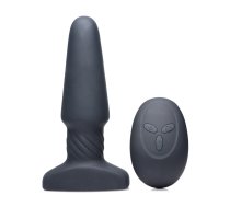 XR Brands Slim R Remote-Controlled Rotating Plug Smooth Texture Black