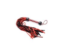 XR Brands Suede Flogger Red & Black Braided Handle 53 cm
