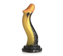 XR Brands Golden Snake Silicone Intimate Toy Gold-Black Large