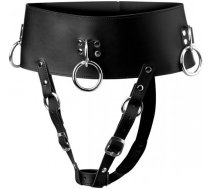 XR Brands Forced Wand Holder Belt - Adjustable Harness System Black