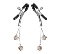 XR Brands Adjustable Nipple Clips with Rhinestone Embellishments