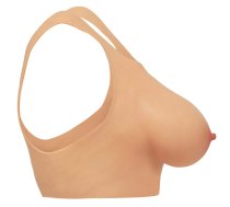 XR Brands Perky Pair D-Cup Silicone Chest Form - Natural Flesh Tone, Size D