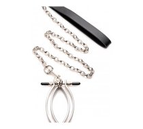 XR Brands Pussy Tugger Adjustable Intimate Clamp with PU Handle 848518046796
