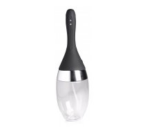 XR Brands CleanStream Vibrating Enema System, Silicone, 360° Jets, Black