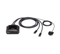 Aten | 2-Port USB-C 4K DisplayPort KVM Switch with Remote Port Selector | US3312 | Warranty 24 month(s)