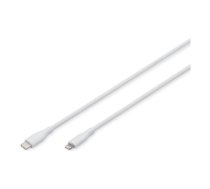 Digitus | Lightning silicone connection cable, USB-C - Lightning, 1m | AK-600110-010-W