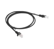 Lanberg | Patch cable - CAT 6 | RJ-45 - male | RJ-45 - male | 1 m | Black | RAL 9004