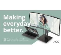 AOC CU34P3CV kompiuterio monitorius 86,4 cm (34") 3440 x 1440 pikselių UltraWide Quad HD LED - Juodas