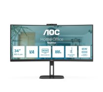 AOC V5 CU34V5CW kompiuterio monitorius 86,4 cm (34") 3440 x 1440 pikselių Wide Quad HD LED - Juodas