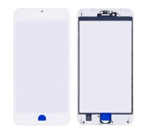 LCD stikliukas Apple iPhone 6S Plus su rėmeliu ir OCA baltas