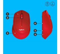 Logitech M330 Belaidis Mechaninis Pelė Raudona