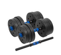 Reguliuojamos bituminės hantelės su jungtimi 2x10kg REBEL ACTIVE