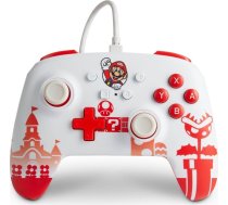 Powera Enhanced Wired Controller For Nintendo Switch – Mario Red/White