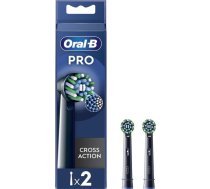 Oral-B | Replaceable toothbrush heads | EB50BRX-2 Cross Action Pro | Heads | For adults | Number of brush heads included 2 | Black