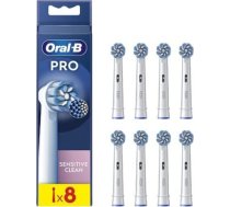Oral-B | Replaceable toothbrush heads | EB60X-8 Sensitive Clean Pro | Heads | For adults | Number of brush heads included 8 | White