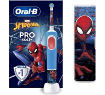 Oral-B | Vitality PRO Kids Spiderman | Electric Toothbrush with Travel Case | Rechargeable | For children | Blue | Number of brush heads included 1 | Number of teeth brushing modes 2