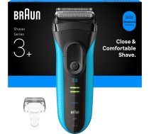 Braun - Series 3+ Electric Shaver, Precision Trimmer, Wet & Dry, 3040S - Blue