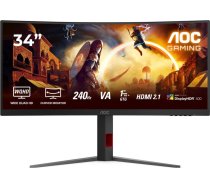 AOC G4 CU34G4Z computer monitor 86.4 cm (34") 3440 x 1440 pixels Wide Quad HD LED Black, Red