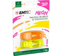 Emtec USB2.0 C410 32GB Neon 2 pcs