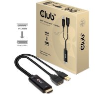 Club 3D CLUB3D HDMI 2.0 TO DISPLAYPORT 1.2 4K60HZ HDR M/F ACTIVE ADAPTER Black