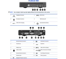 Hp Renewed Grade B | ProDesk 400 G2 DM | Intel Core i3 | i3‑6100T | 8 GB | SSD | 128 GB | Intel HD Graphics 530 | Windows 11 Home