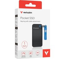 Verbatim Pocket SSD USB 3.2 Gen 2 1TB Black/Blue