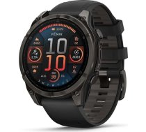 Garmin fenix 8 3.56 cm (1.4") AMOLED 47 mm Digital 454 x 454 pixels Touchscreen Black Wi-Fi GPS (satellite)