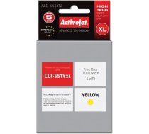 Activejet ACC-551YN Ink cartridge (replacement for Canon CLI-551Y; Supreme; 15 ml; yellow)