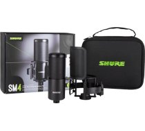 Shure SM4-K-KIT - condenser microphone, externally polarised, handle, popfilter, case