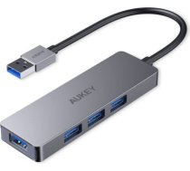 Aukey HUB CB-H3 USB-A aluminum | Ultra Slim | 4w1 | 4xUSB 3.0 | 5Gbps