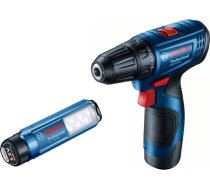 Bosch . GSR 120-LI 2x2,0Ah 30/14Nm SCREWDRIVER +GLI 12V-300 LAMP CASE